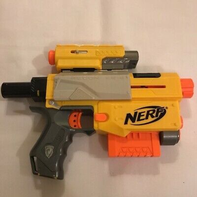 Nerf N-Strike Dart Gun Yellow Shoulder Stock Accessory Piece Part 2007 Used 