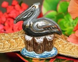 Vintage bird pelican pin brooch sharon scalise 1995 ceramic porcelain thumb200