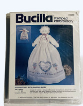 Bucilla Stamped Embroidery Keepsake Doll With Guardian Angel 17" Vintage 1992 - $9.80