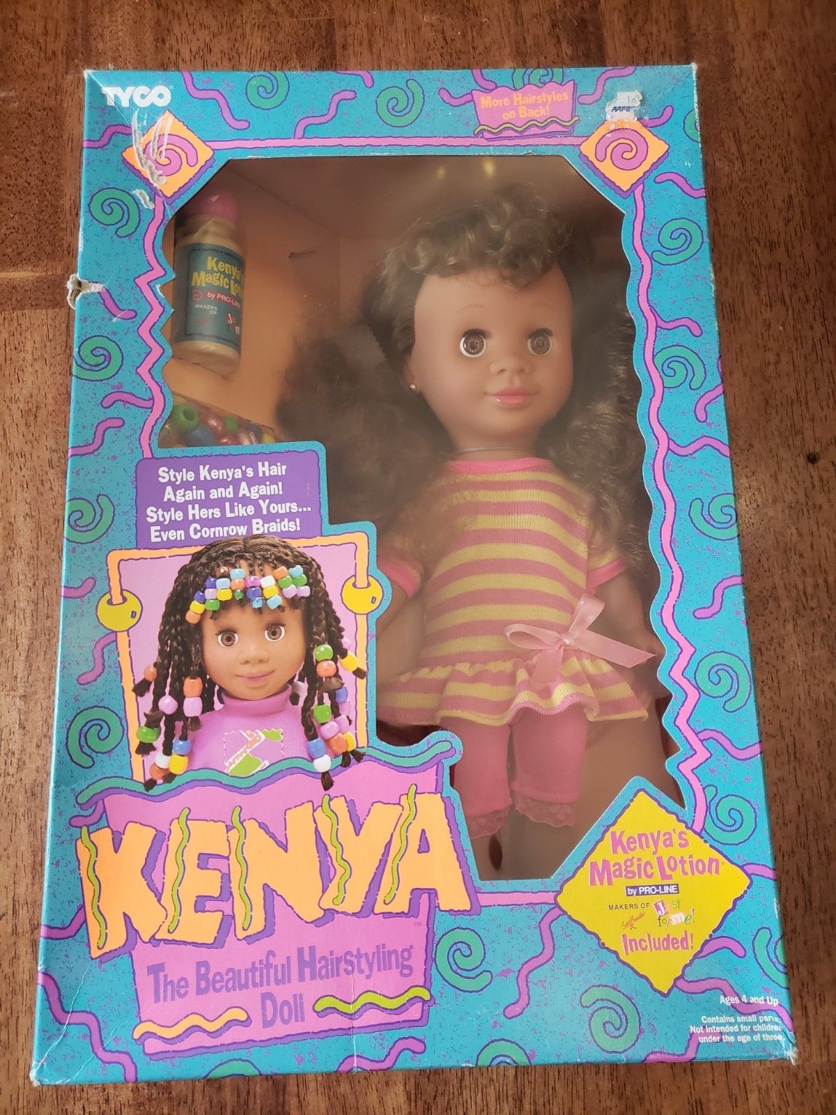 Tyco Toys Kenya The Beautiful Hairstyling Doll Vintage Sealed Rare