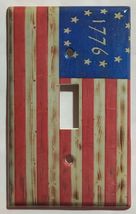 Betsy Ross star 1776 US Flag Wooden Switch Outlet wall Cover Plate Home Decor image 4