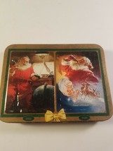 Coca Cola Nostalgia Christmas Santa Claus Playing Cards 2 Decks In Tin - $15.00