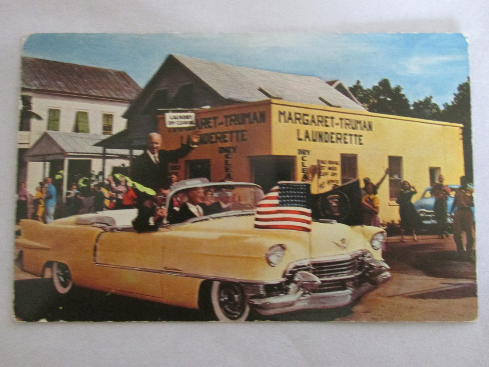 Primary image for 1950s Real Photo Postcard - Dwight D. Eisenhower Visiting Key West, Florida