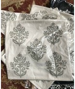 Pottery Barn Kyla Pillow Cover Ivory 18x18 sq Embroidered Floral Medalli... - $39.50