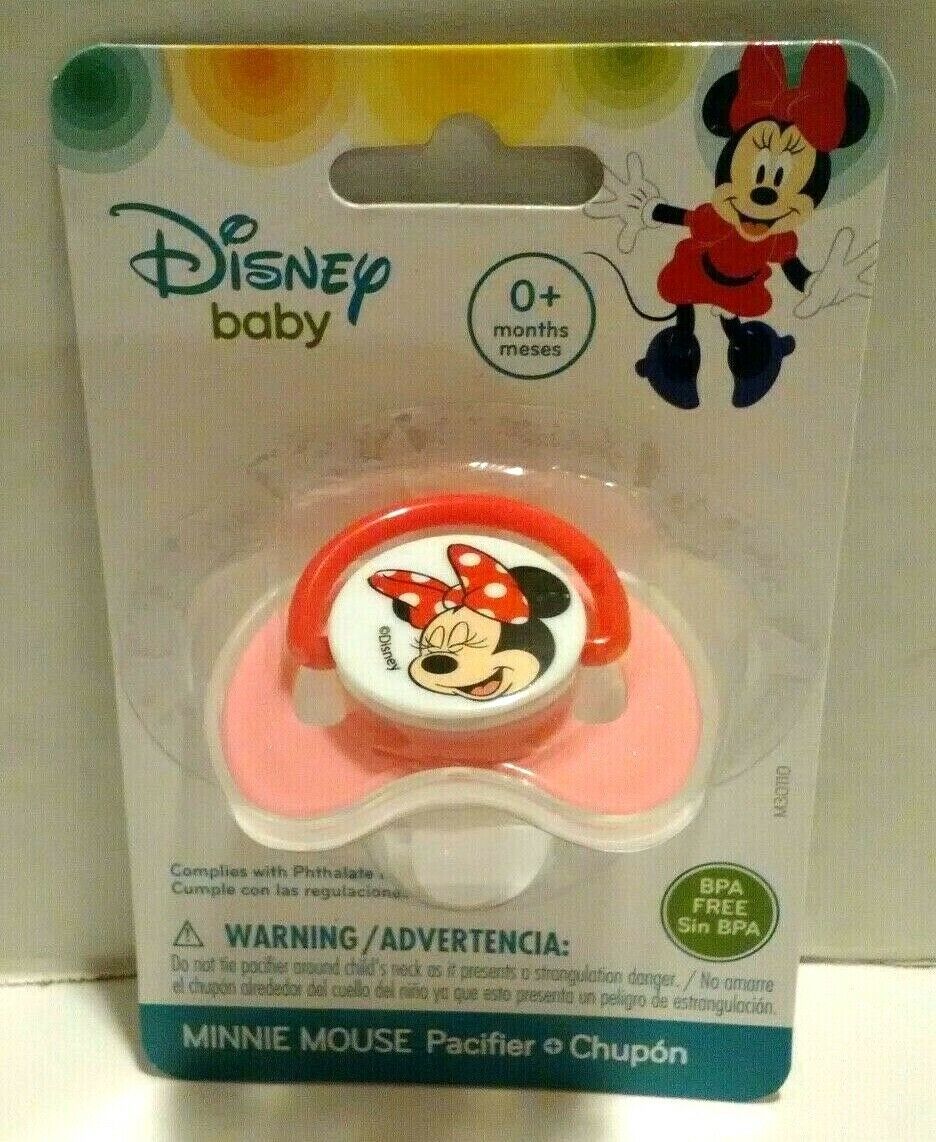 Disney Baby Minnie Mouse Baby Girl Pacifier Plus Chupton BPA Free Pink