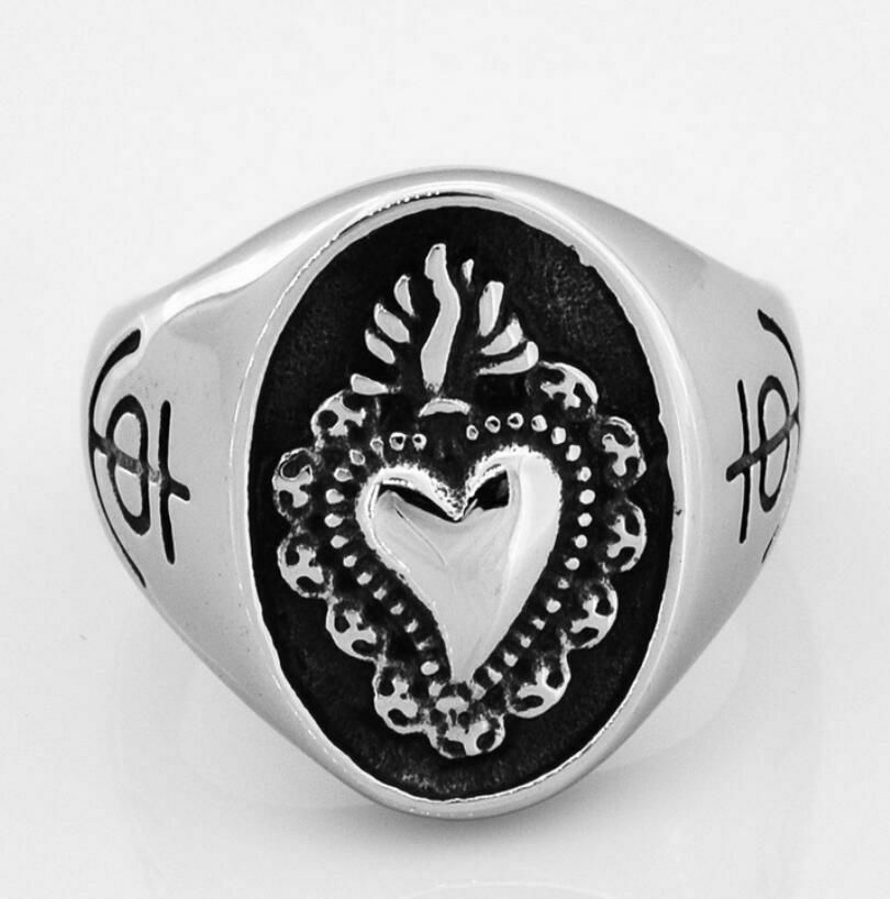 Fashion Crown Shaped Rings Stainless Steel Jewelry Hearts Shaped Wedding Ladies