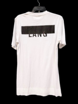 Very Soft Men Black and White HELMUT LANG T-Shirt Small SM S Barneys Unisex Logo image 2