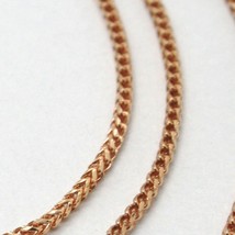 18K ROSE GOLD CHAIN 1.2 MM SQUARE FRANCO LINK, 24 INCHES, 60 CM MADE IN ITALY image 2