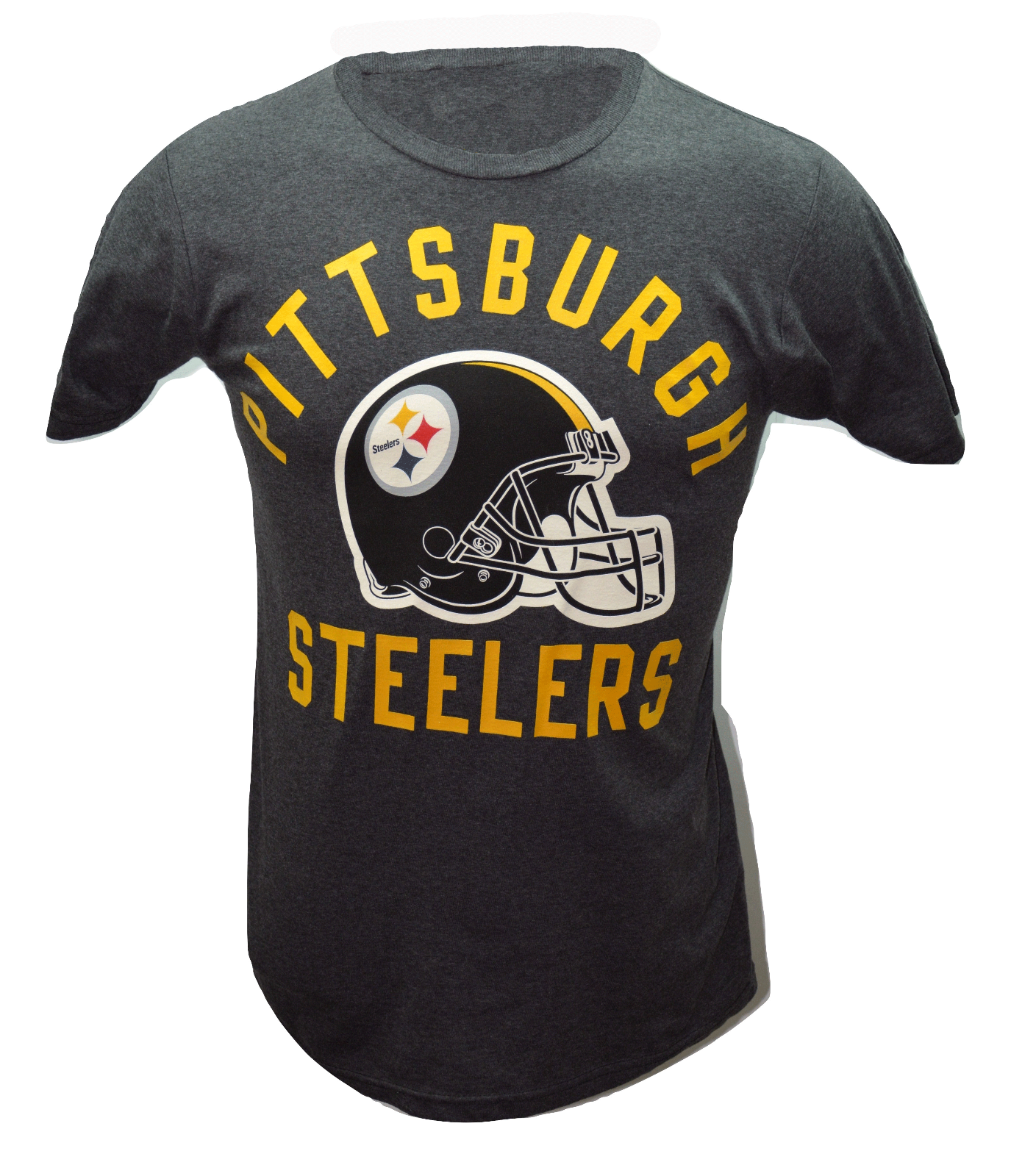 Pittsburgh Steelers NFL Football Block Letter Team Helmet Logo T-Shirt ...