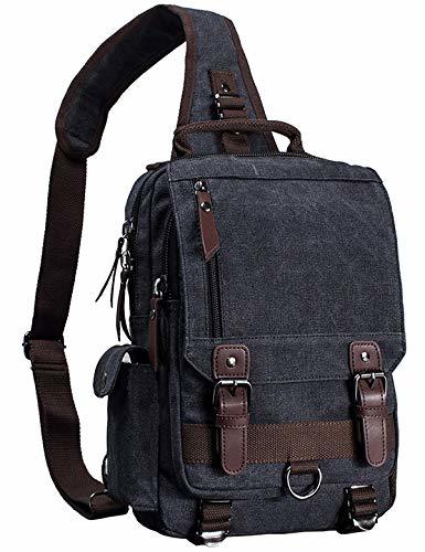 El-fmly Messenger Sling Bag Crossbody Shoulder Laptop Canvas Backpack for Men Bo - Backpacks, Bags