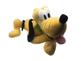 Disney Collection Pluto Stuffed Plush Dog Animal Large 14" Laying Paws Crossed - $18.49