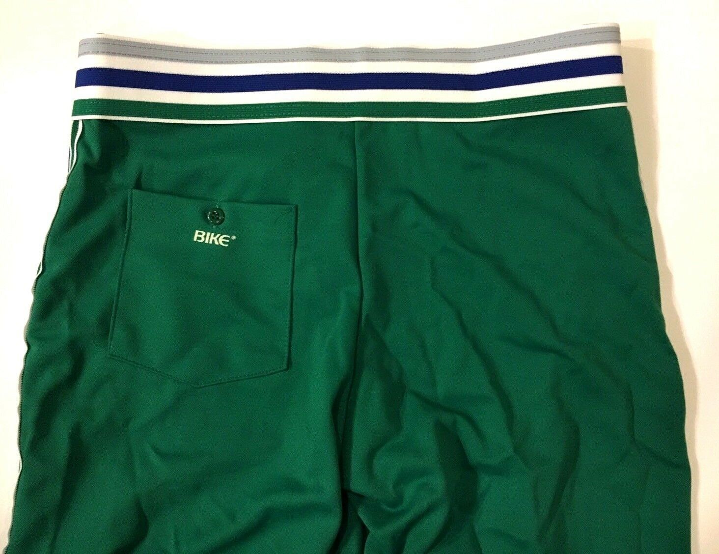 Vtg NEW Deadstock 70's Bike Baseball Pants XL 38-40 Green Navy White USA Made 