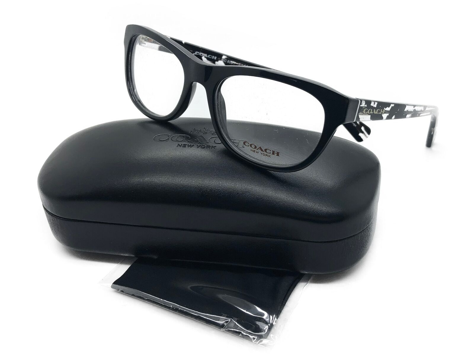 New Coach Rx Eyeglasses Frames HC 6081F 5348 53x18 Black / Black ...