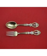 Christmas by A. Michelsen Sterling Silver Fork and Spoon Set 2pc 1911 Ve... - $503.91