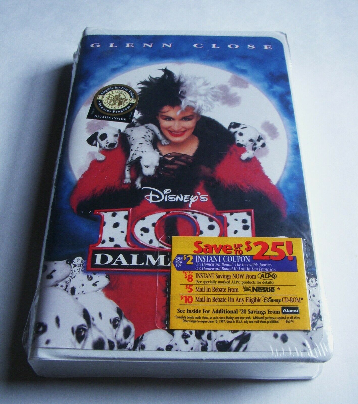 101 Dalmatians VHS 1997 Disney Glenn Close Live Action Family Classic ...