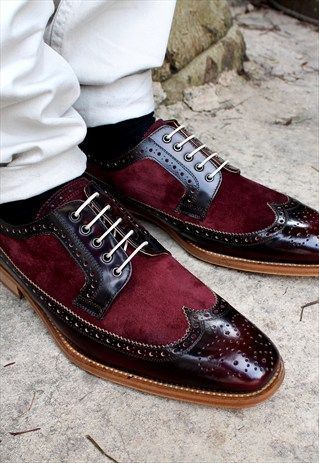 black and maroon dress shoes