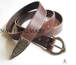 NAUTICALMART Medieval Leather Belt 165 x 3 x 0.3 cm Brown With Buckle and Belt