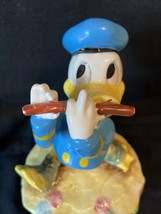 Schmid Disney Donald Duck Flute Music Box “Whistle While You Work” Hand Painted - $67.63