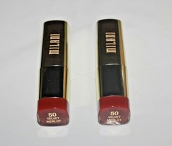 Milani Color Statement Lipstick #50 Velvet Merlot Lot Of 2 Sealed - $8.54