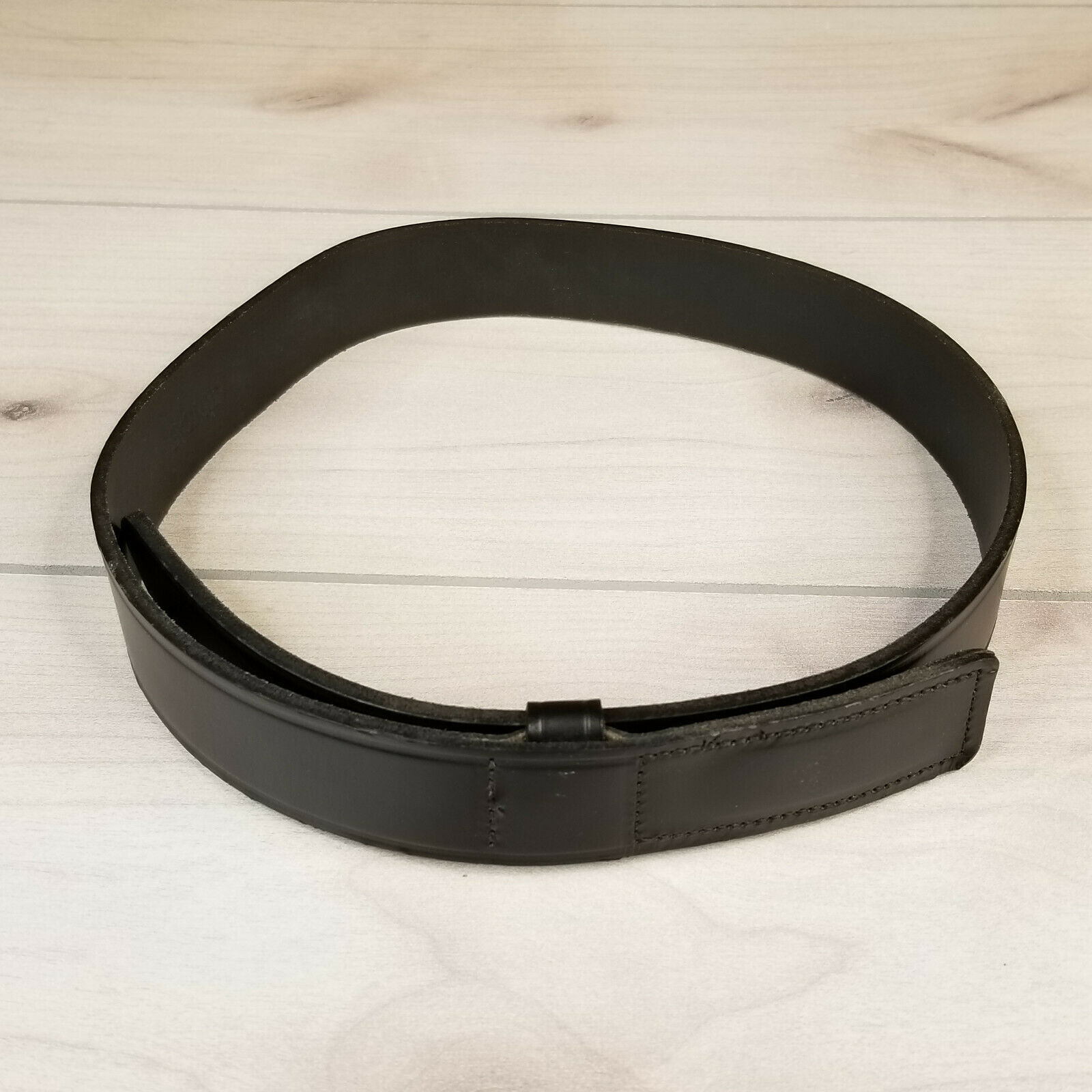 cintas-uniform-belt-black-leather-scratchless-hidden-buckle-size-s-28