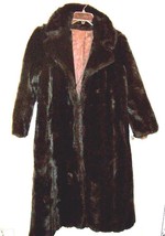 Size 12/14 - Vintage Full Length (Faux) Fur Coat Size ~ Size 12/14 - £217.94 GBP