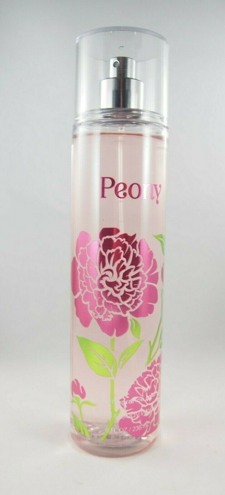 (1) Bath & Body Works Peony Pink Green Flower Fragrance Mist 8oz New