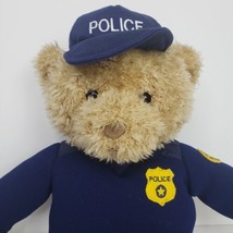Gund Police Teddy Bear Brown Blue Uniform 16" Heads and Tales Soft Body - $17.65