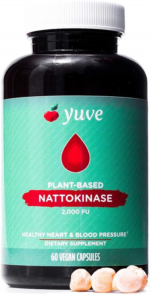 Yuve Vegan Nattokinase 2000 FU Supplement - Cardiovascular Health Support