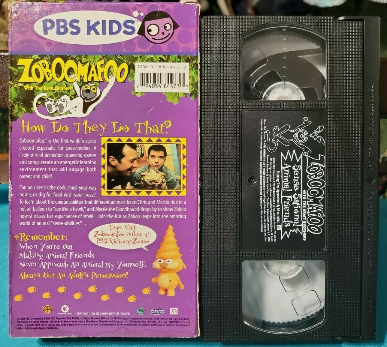 ZOBOOMAFOO SenseSational Animal Friends VHS RARE PBS Kids Video Kratt