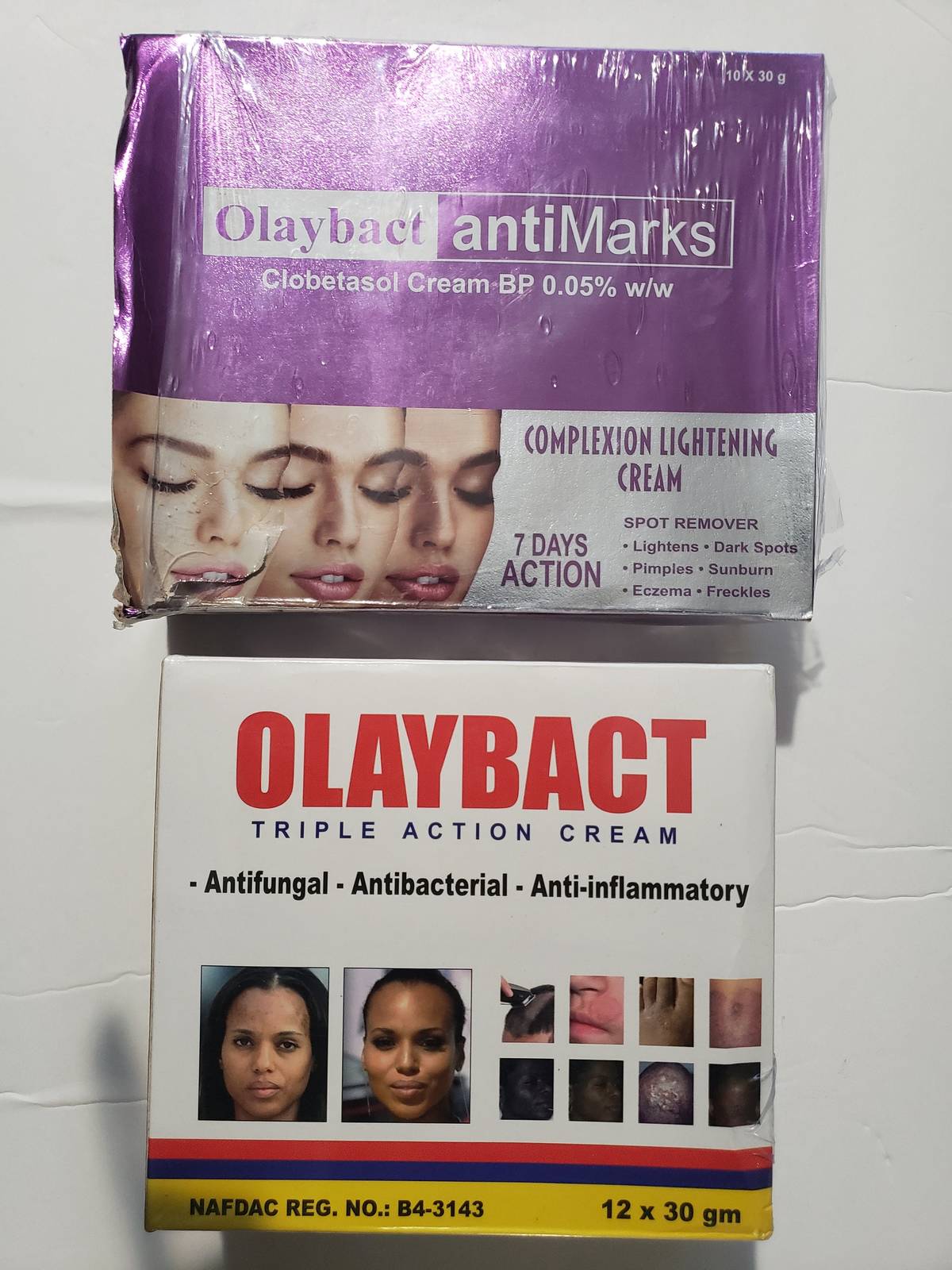 Olaybact tripple action cream×10 and Olaybact anti marks x10