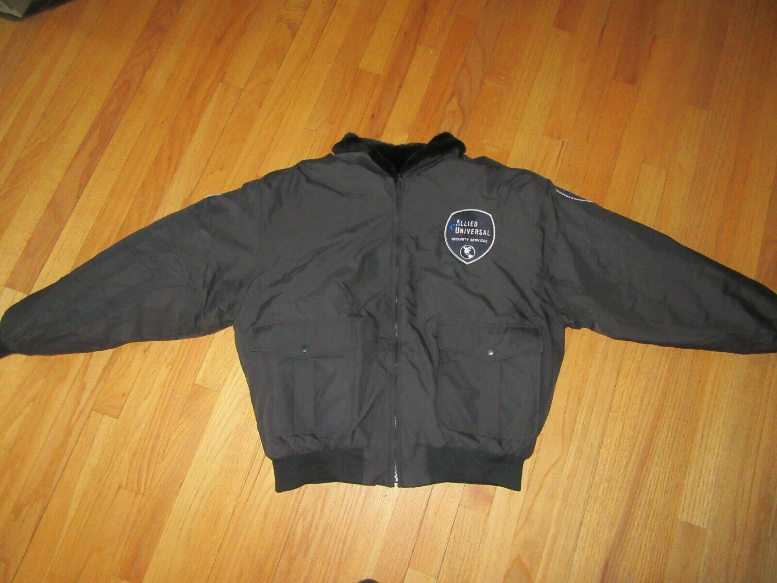 11E/MENS XL AUTHENTIC SECRITY/GUARD JACKET/ALLIED UNIVERSAL/POCKETS/COLLAR! Coats & Jackets