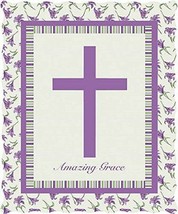 AMAZING GRACE CROSS Artist Phyllis Dobbs Licensed Quilted Throw 50 in x 60 in