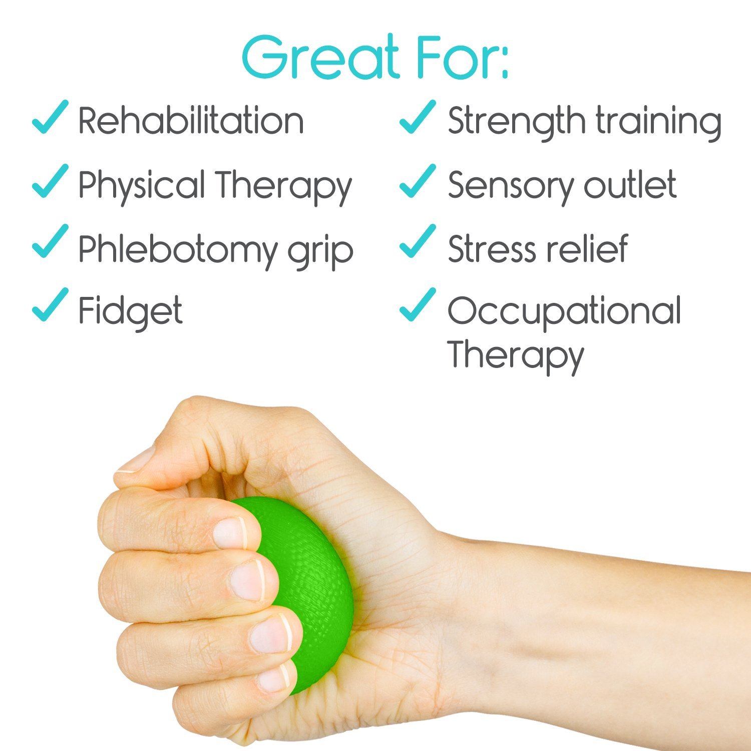 Vive Hand Exercise Balls Grip Strengthening Physical, Occupational