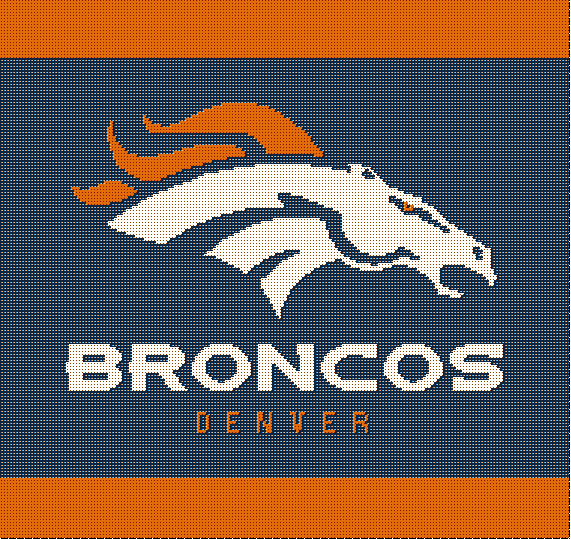 Denver Broncos Crochet Graphghan Pattern Instant Download Digital Art