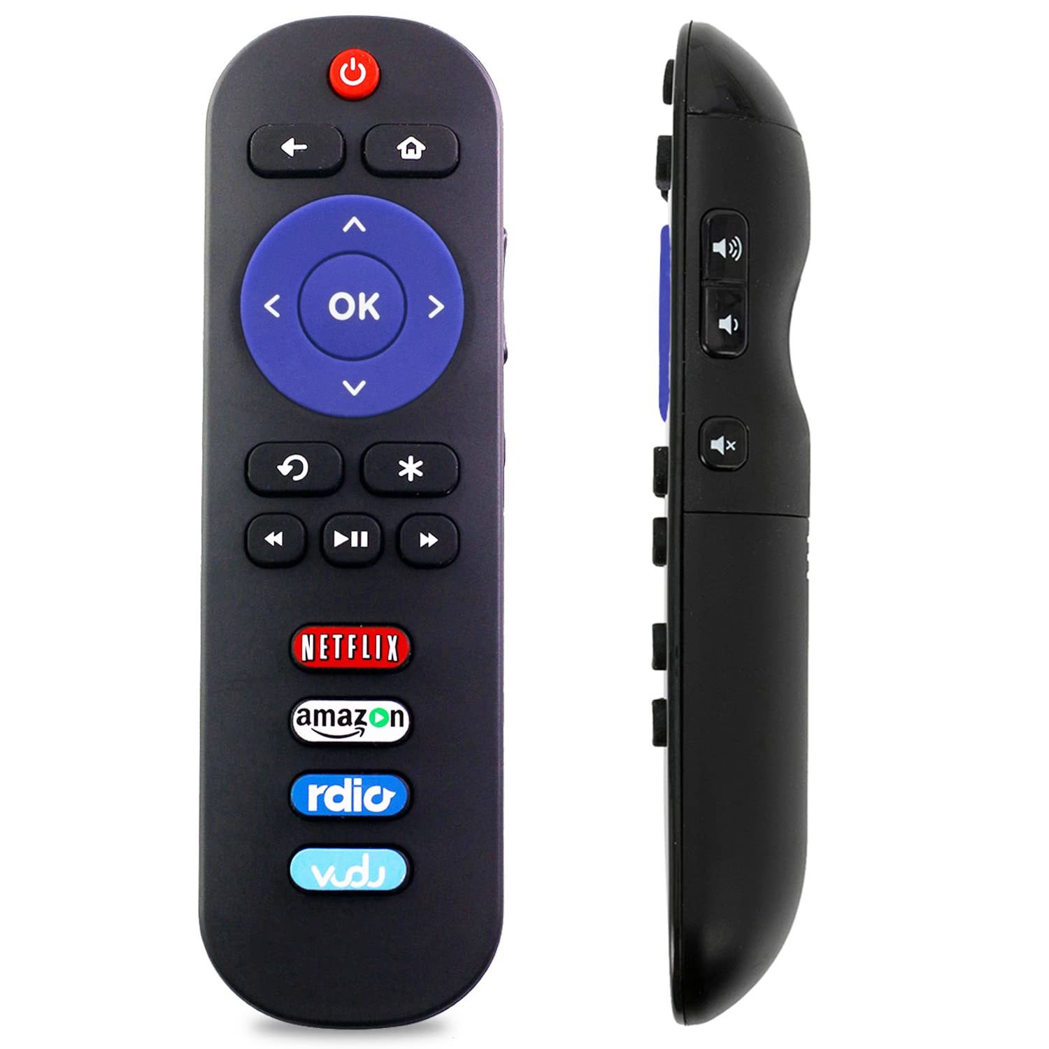 RC280 Replace Remote Control Applicable for TCL Roku TV with Vudu Netflix Rdio B