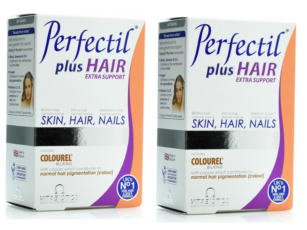 2 x Vitabiotics Perfectil Plus Hair Extra Support Hair Skin & Nails