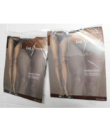 Leg Avenue Women's Seamless Starry Net Pantyhose Lot Of 2 One Size Black - $14.99