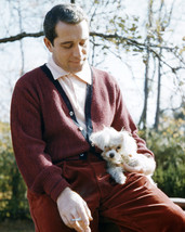 Perry Como Relaxing with his Dog 1950&#39;s 16x20 Canvas - $69.99