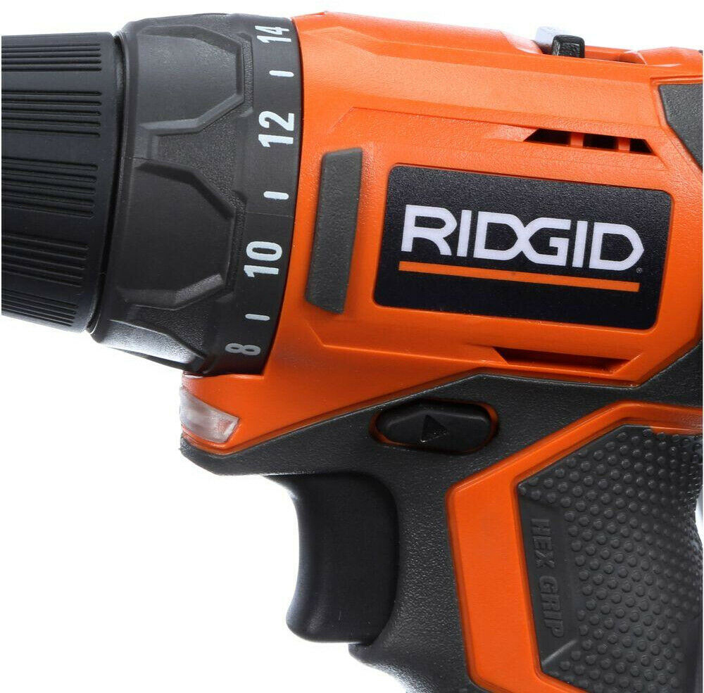 RIDGID Power Tool Combo Kit 12Volt Drill Impact Driver Cordless Orange