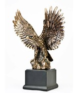 Bald Eagle Bronze Sculpture In Flight, 10&quot; x 12&quot; - $96.48