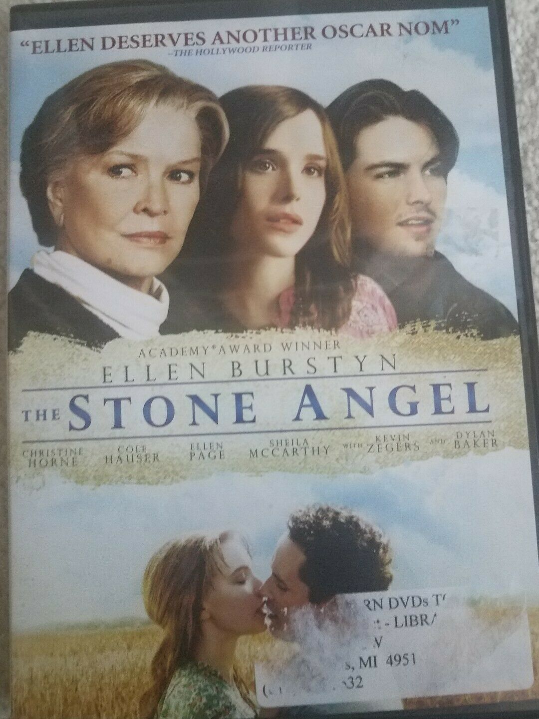 STONE ANGEL new dvd ELLEN BURSTYN ELLEN PAGE DYLAN BAKER COLE HAUSER ...