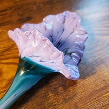 Hand Blown Glass Flower with Stem, Purple Calla Lily, Studio Art Glass Lily image 5