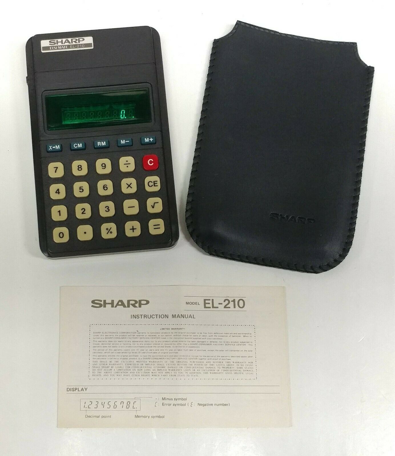Primary image for Sharp ELSI MATE EL-210 Electronic Calculator - Vintage Green LED Retro