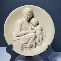 Vintage A. Santini Carved Di Volteradici Ivory Alabaster Relief Religiou... - $24.50