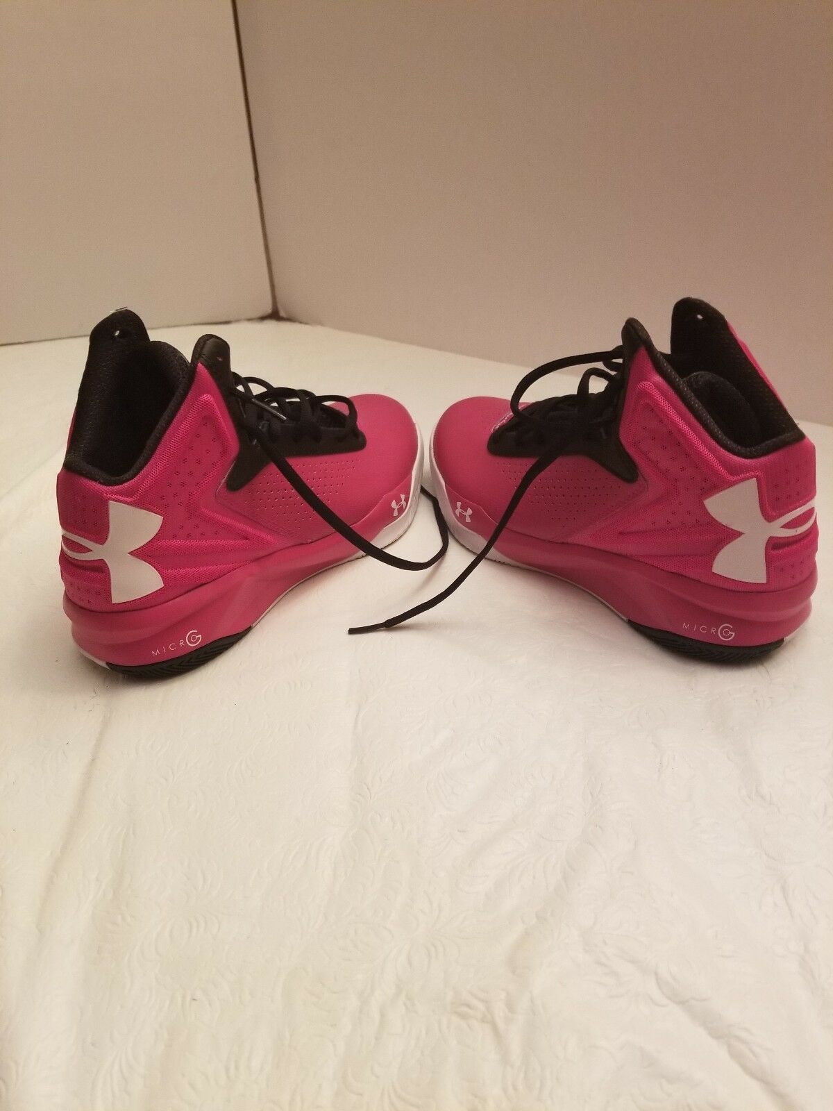 Under Armour Micro G Torch High Top Basketball Sneakers Pink Men Size 85 New Athletic 6833