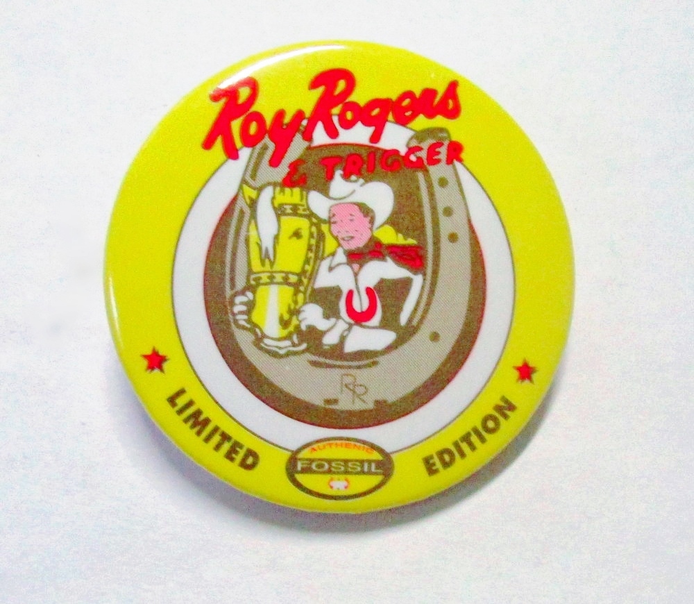Primary image for Roy Rogers Fossil Watch Pin 1980s 