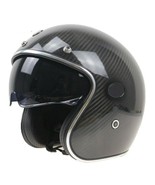 Genuine Carbon Fiber Motorcycle helmet Light weight Open Face Classic He... - $319.11