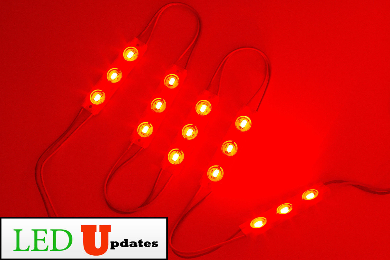 50ft Storefront LED Window Light Red 9V with UL power Supply LEDupdates