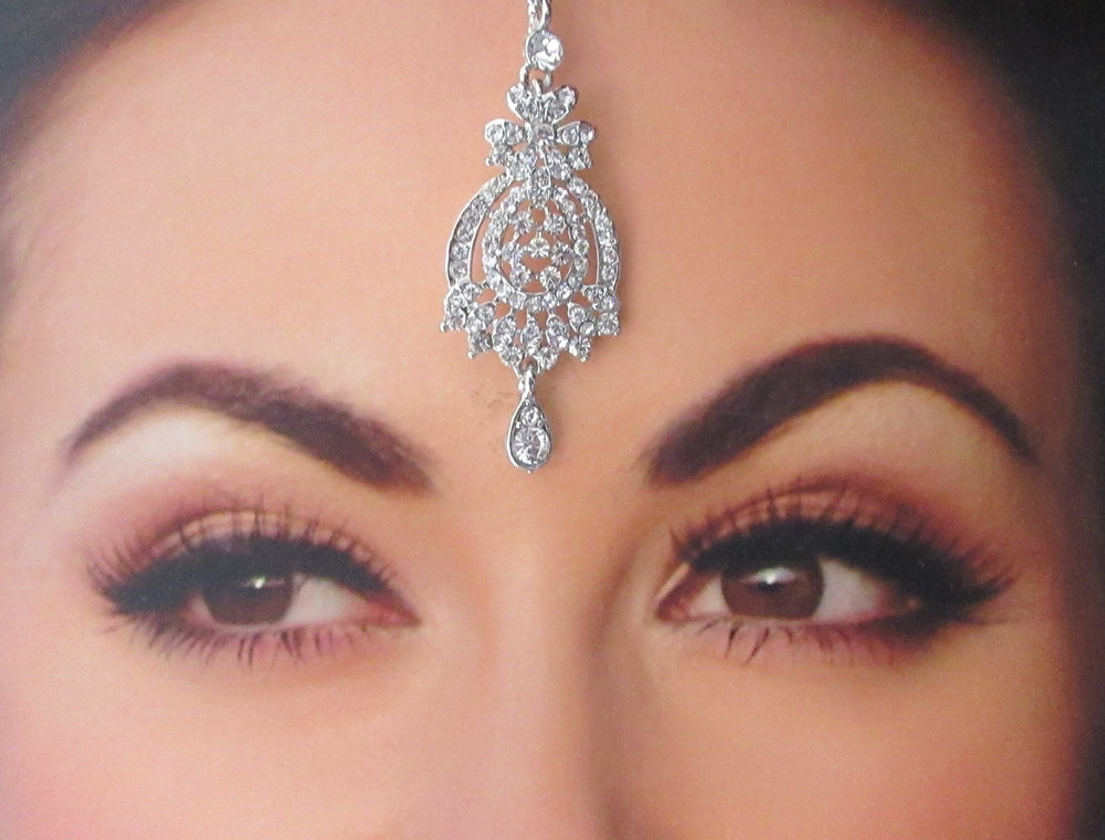 Silver Tikka/Maang Silver Tikka/ Indian India Prom Tika Jewelry/HeadPiece Jewel Hair & Head