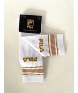 FILA FL0025 Crew Socks White/Gold ( L )  - $44.97